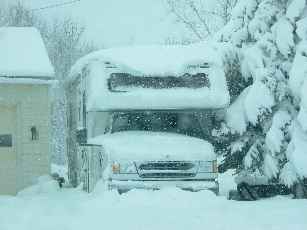 Snowbound Camper