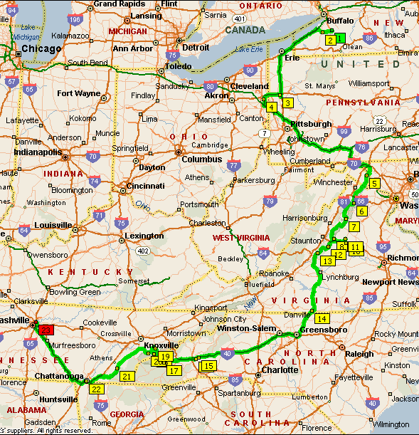 Springville NY - Nashville TN
