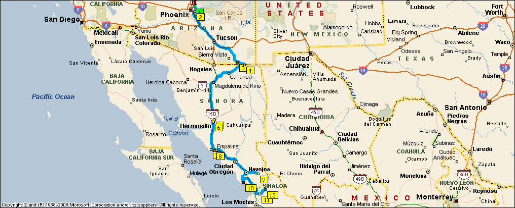Route - April 2009