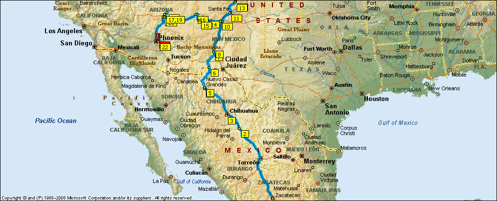 Route - June 2009