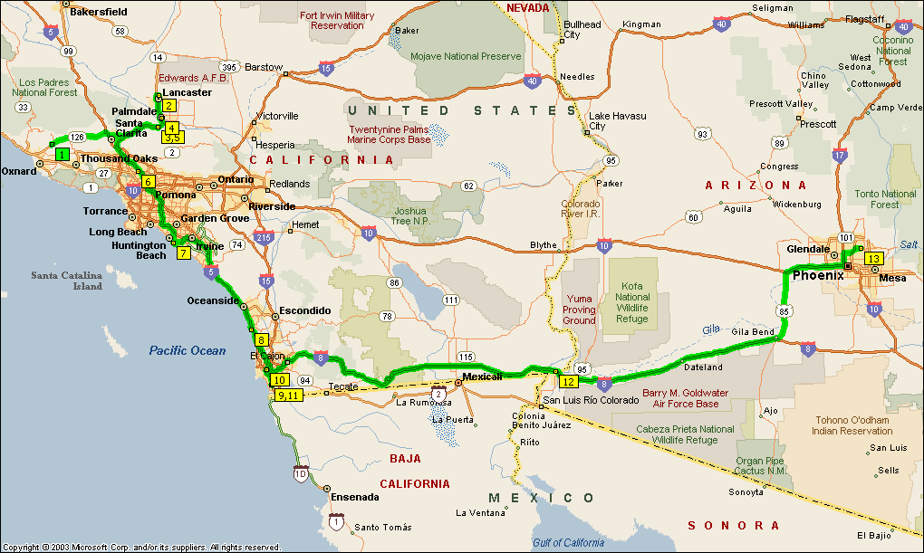 Los Angeles CA to Scottsdale AZ